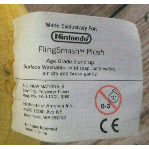 Nintendo FlingSmash Fling Smash Plush Stuffed Animal 7" Yellow Smile New - Picture 3 of 4